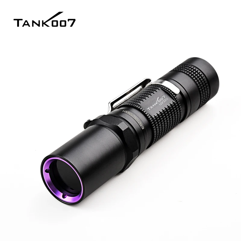 

TANK007 UV320 365nm High Tech Ultraviolet Black Light Flashlight Waterproof Coin Pet Multi Material Detection Flashlight