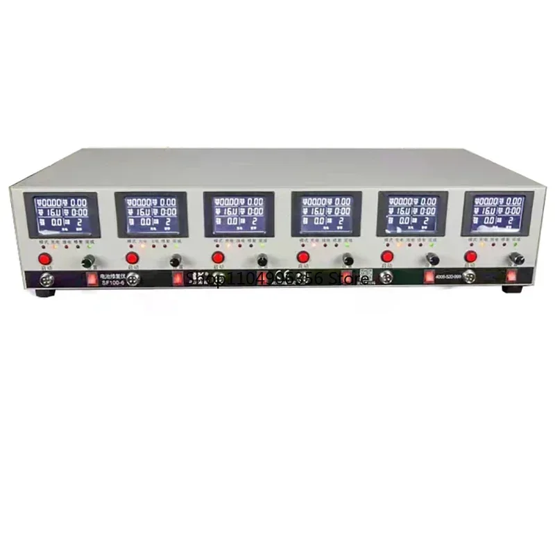 

Tester, Lithium Ni-MH Lead-Battery Capacity/Repair 6 Channels Charge And Discharge Integrated SF100-6