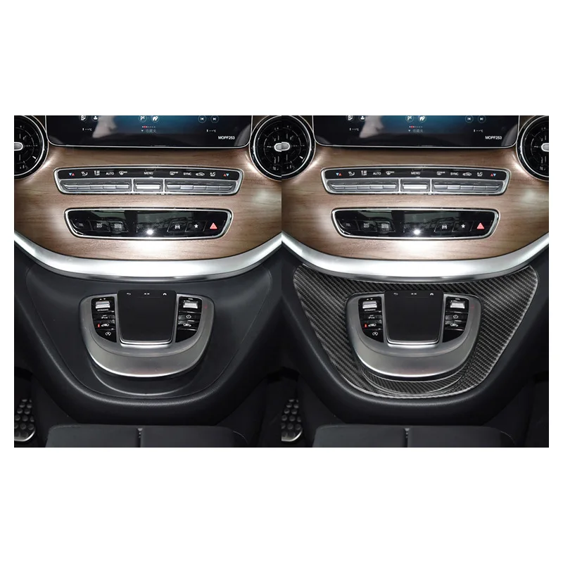 

for Mercedes-Benz 16-21 V-Class V250/260 navigation decorative panel real carbon fiber interior modification