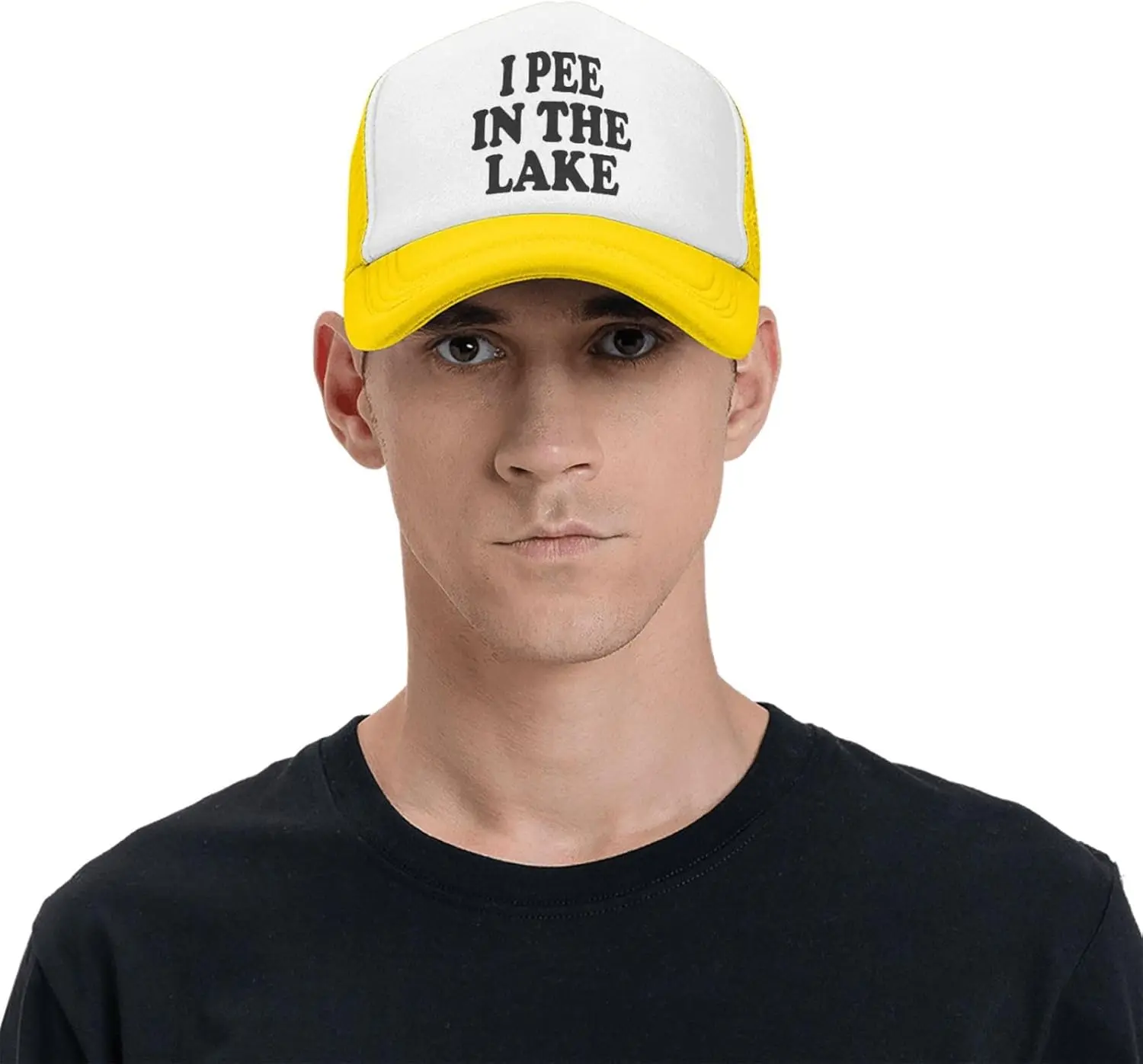 I Pee in The Lake Hat Funny Trucker Hats Men Women Humor Summer Pool Party Snapback Baseball Cap