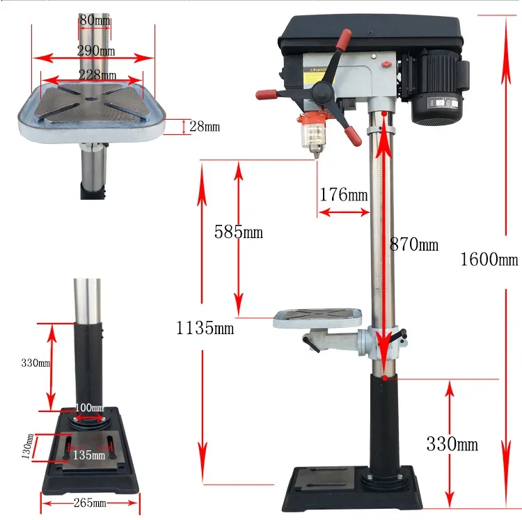 1200W Heavy-duty Bench Drill Bench Drilling Machine for Turning