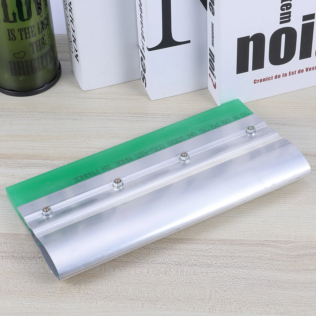 Rubber Printing Tool Wear-proof Silk Squeegee with Aluminum Handle DIY Silkscreen Printing Ink Rubber Scraper Bo