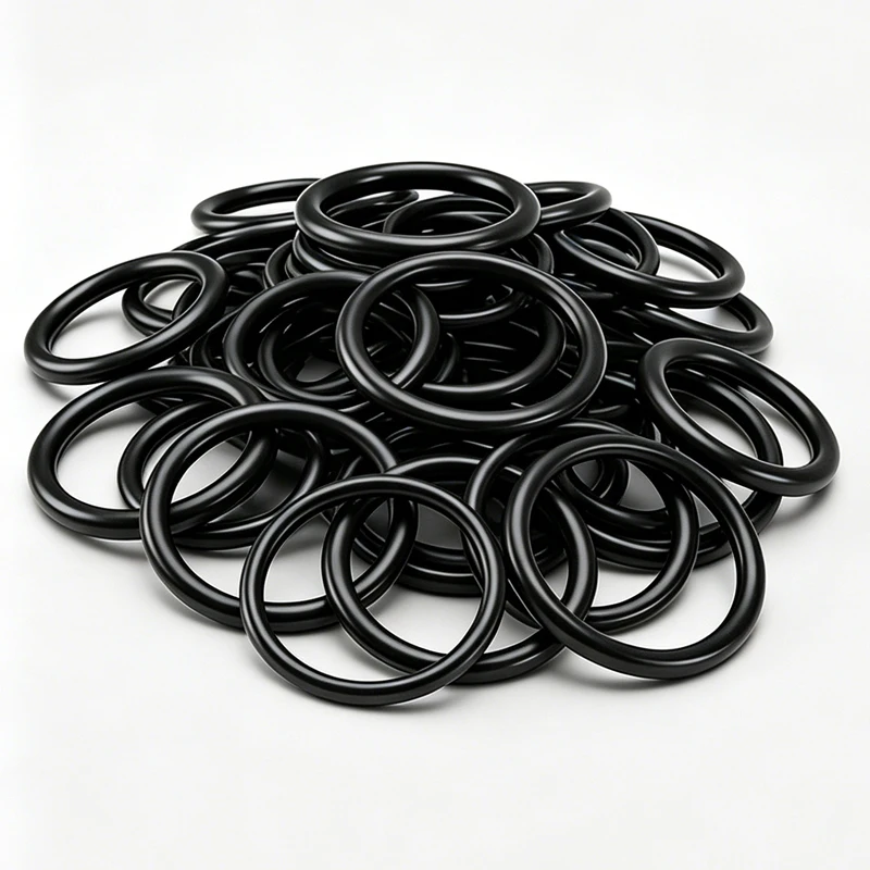 Black Nitrile Rubber O-Ring Sealing Circle 0.8mm Diameter Oil Resistant Wear-Resistant High Compression Strength for Industrial