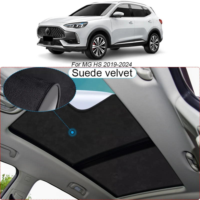 

Car Suede Fabric Electrostatic Adsorption Sunroof Sunshade Heat Insulation Interior Auto Accessory For MG HS 2019-2024