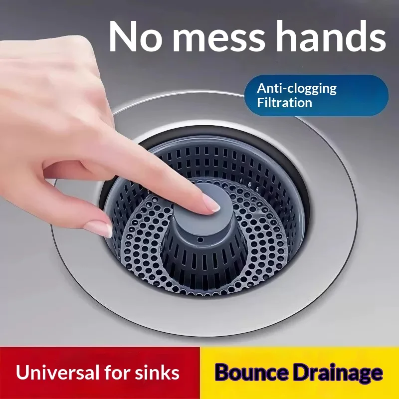 

Multi functional household sink anti clogging artifact, washbasin bounce filter, kitchen sink leak universal accessory