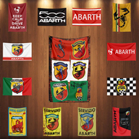 3x5 Ft A-Abarths Sports Racing Car Flag Banner Polyester Printed Car Flags for Room Garage Decor