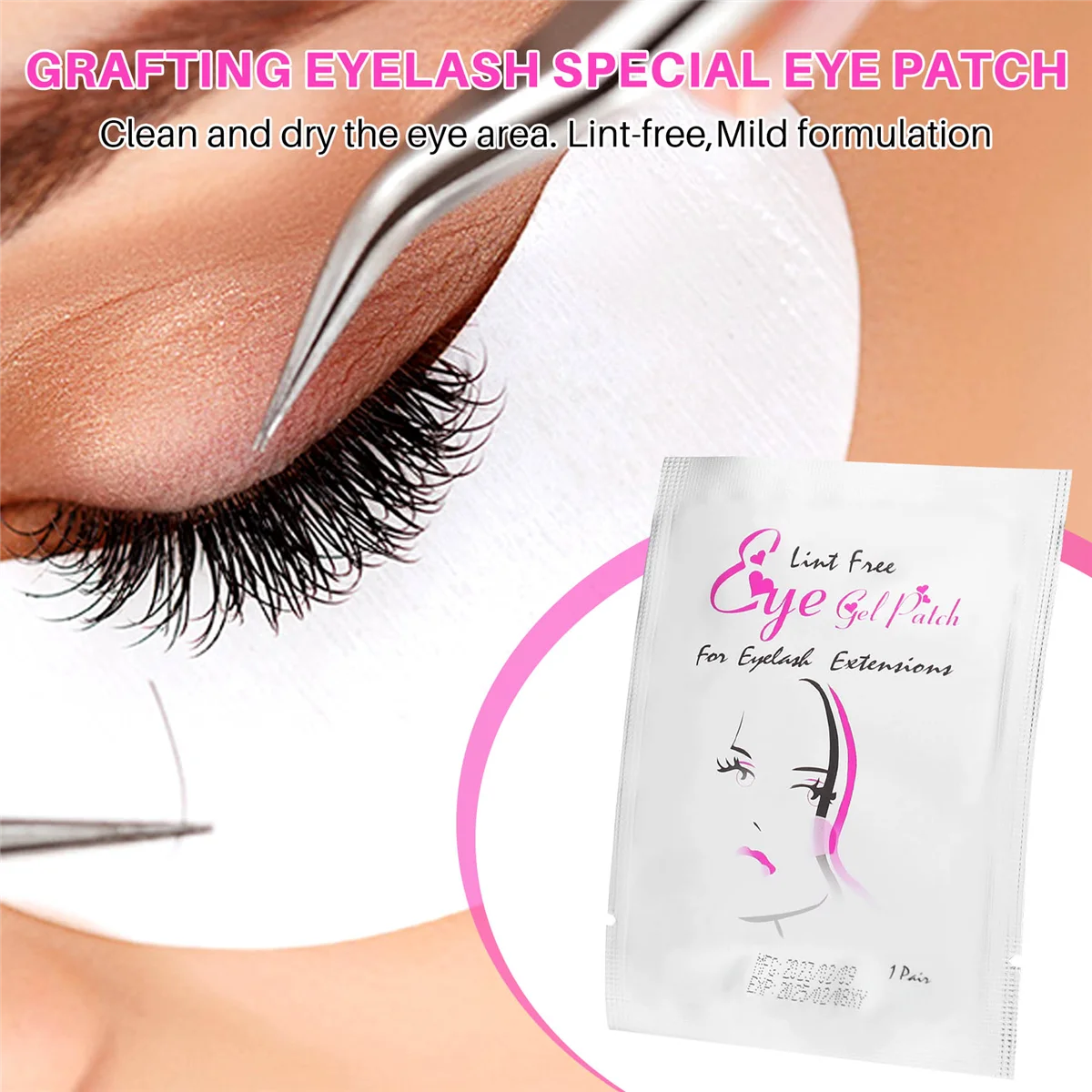 50 paia di Extension ciglia sotto i cuscinetti per gli occhi in Gel toppe in tessuto Non tessuto Make-Up