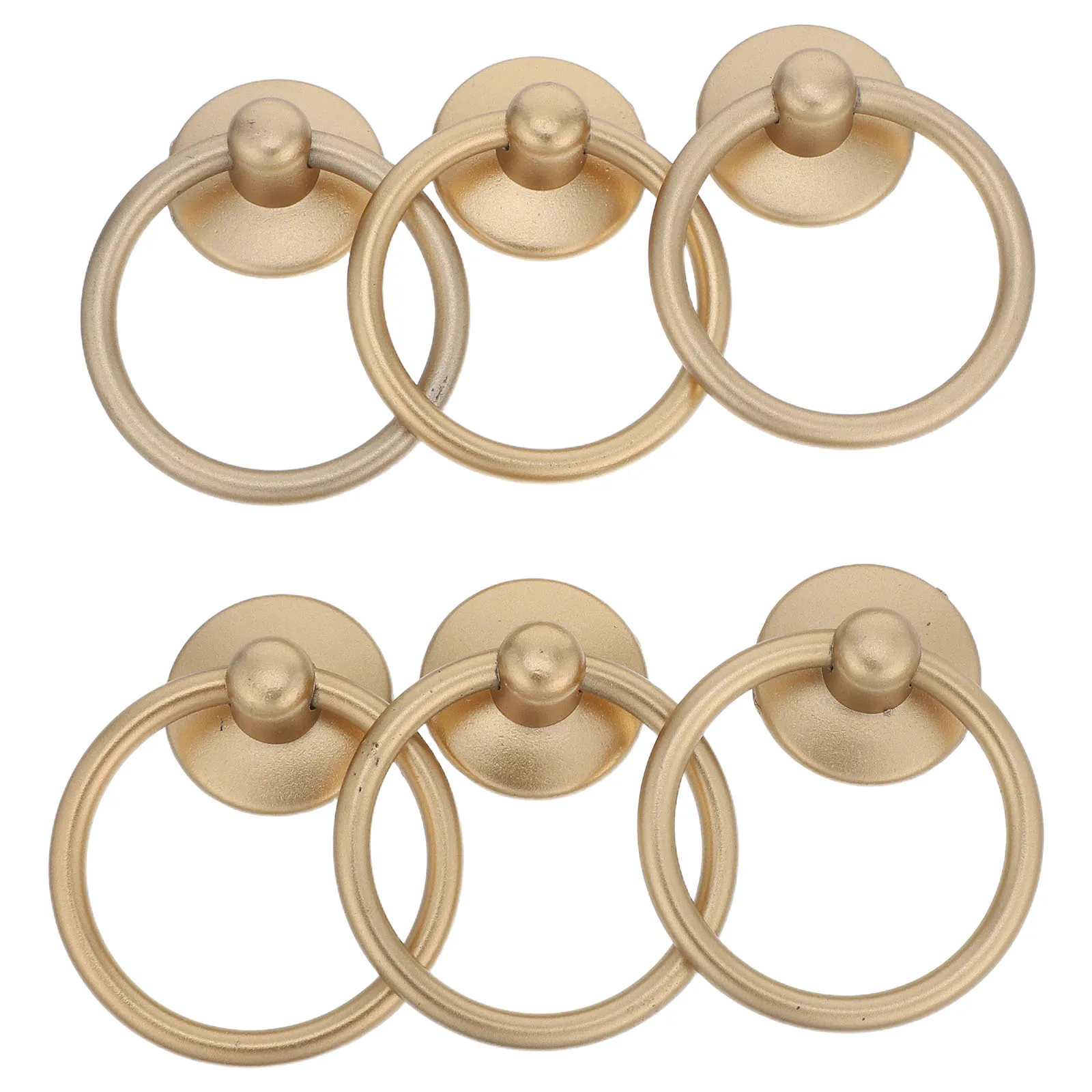 

6Pcs Vintage Drawer Pulls Retro Metal Round Handles for Furniture Cabinet Dresser Wardrobe Single Hole Zinc Alloy