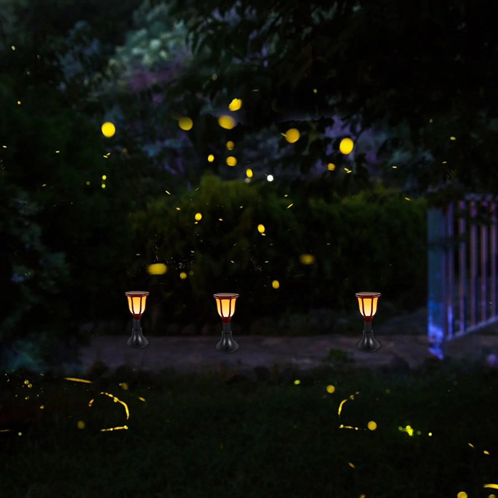 

10 Pcs Solar Lawn Lamp Light Holders Ground Stake Outdoor Torch Lights