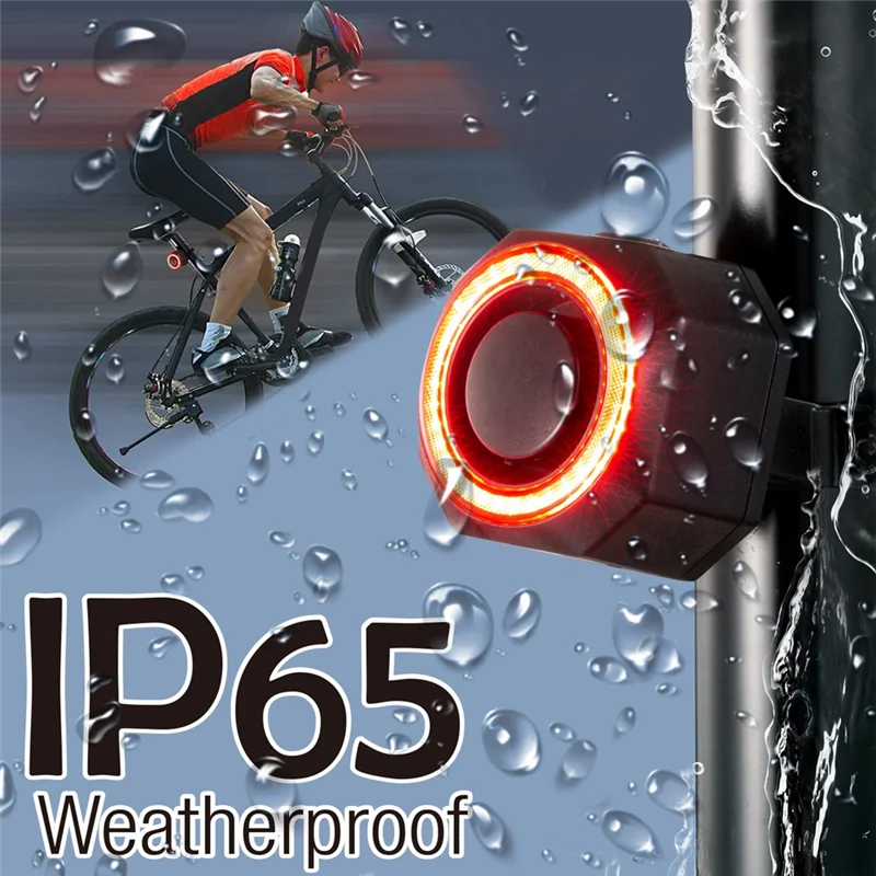 【NUOVISSIMO】 Lampada posteriore per bici wireless Allarme per bicicletta Allarme antifurto Sensore di vibrazione del movimento IP65 Impermeabile
