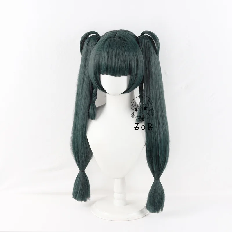 Zenless zona zero qingyi peruca cosplay mulher trança verde twintails cabelo festa de halloween vestir-se peruca comic-con acessórios de fantasia