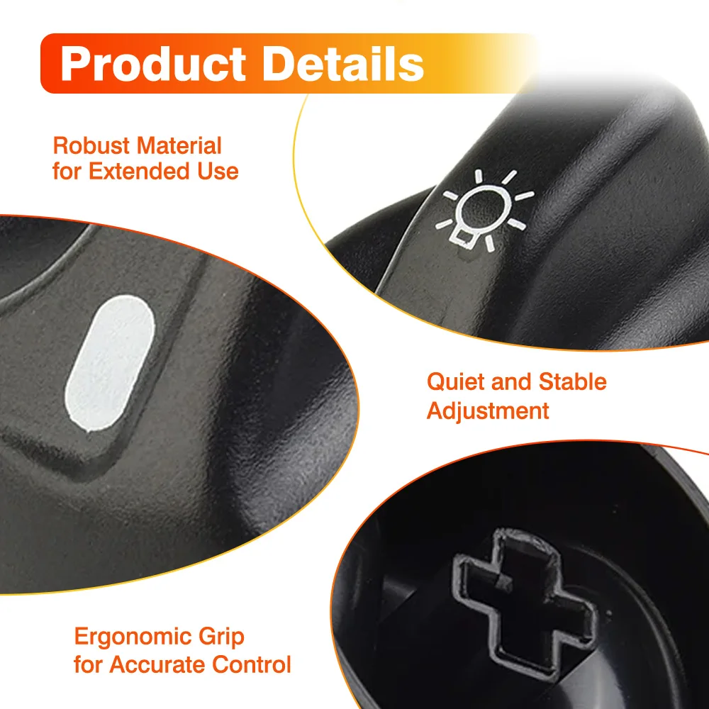 كشافات رئيس مصباح المصباح مقبض مفتاح التشغيل لفورد F150 1997-2004 إكسبيديشن 1997-2002 F250 F350 F450 F550 سوبر ديوتي 2001-2004