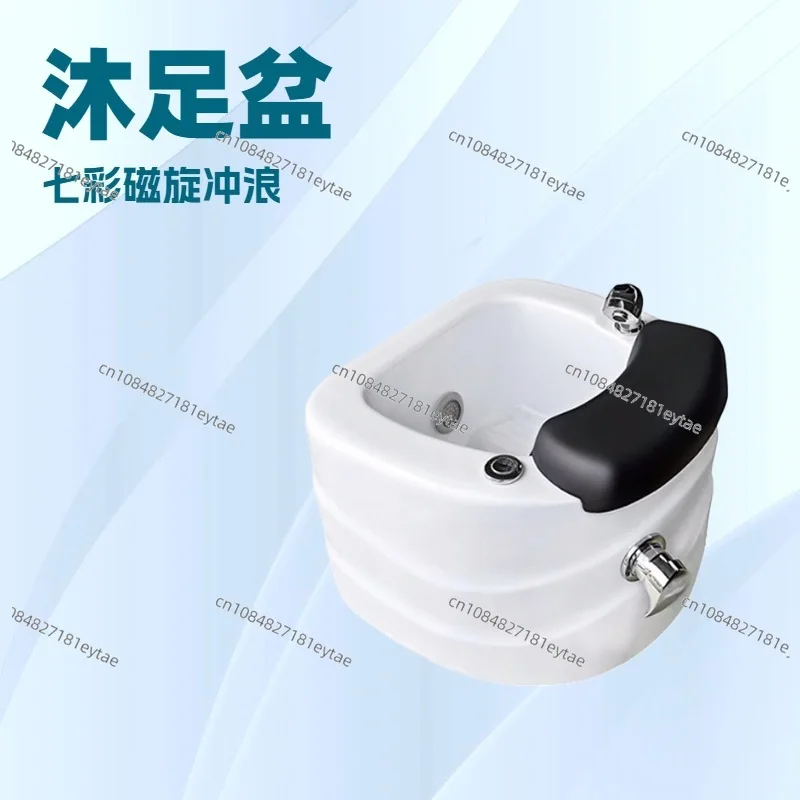 

Multifunctional Foot Spa Bath Massager Acrylic Surfing Washing Foot Pool with Colorful Light for Manicure
