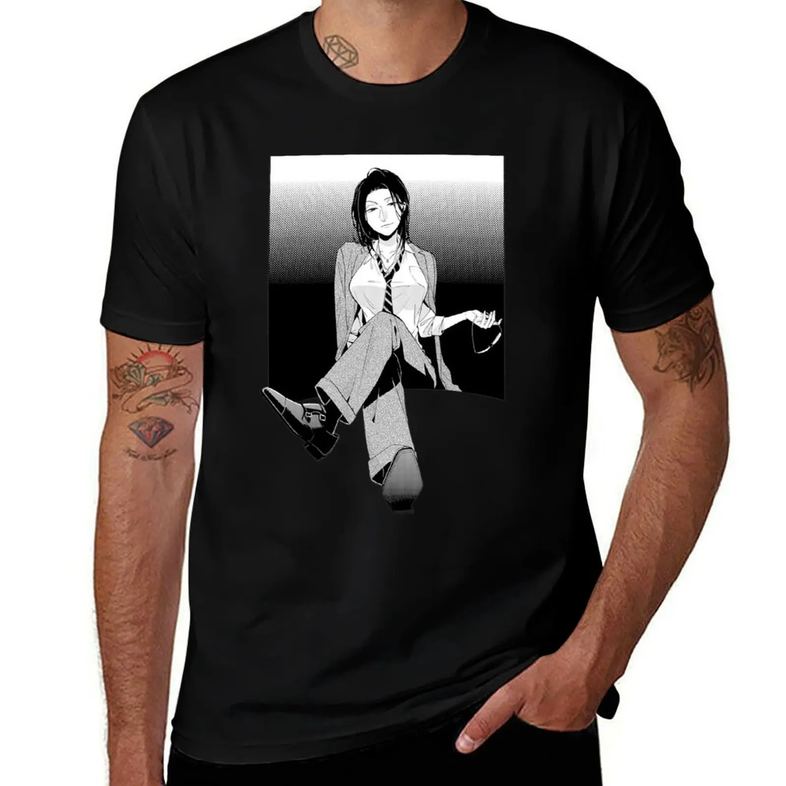 

Футболка wotakoi, мужские хлопковые футболки с принтом, мужская футболка