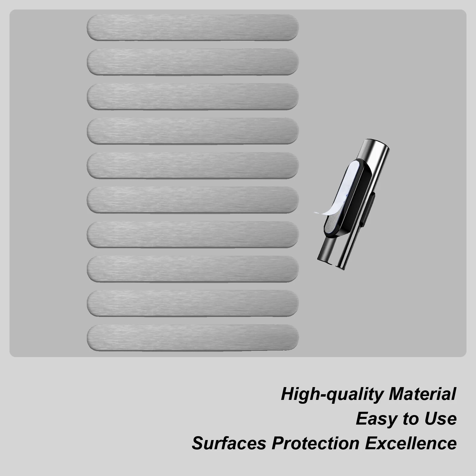 

Metal Strips For Magnets 10 Pieces Magnetic Mount Steel Plates Self-Adhesive Metal Strips For Phone Case Vehicle Craft Room