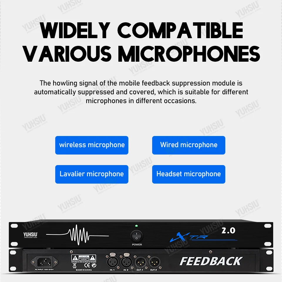 Imagem -04 - Professional Feedback Destroyer Anti-howling Ktv Microfone Frequency Shifter em Out Performance Stage Conference Automático