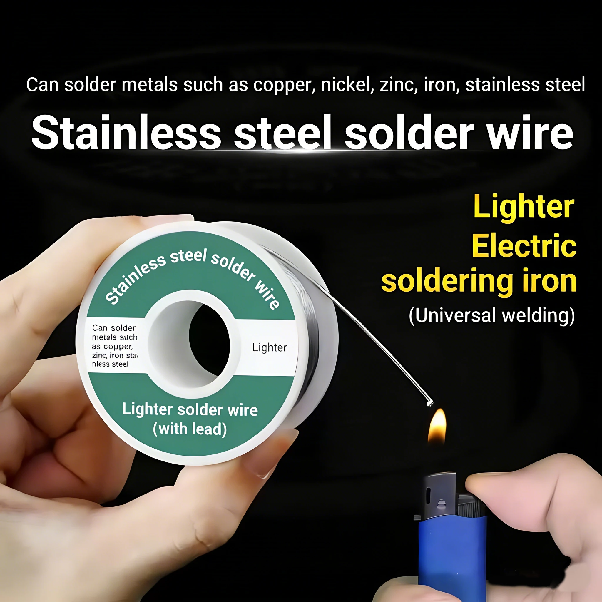 20g/100g Low Temperature Solder Wire, No Flux Needed Cored Solder Wire, Easy Melt Silver Universal Welding Rod for Metal Repair