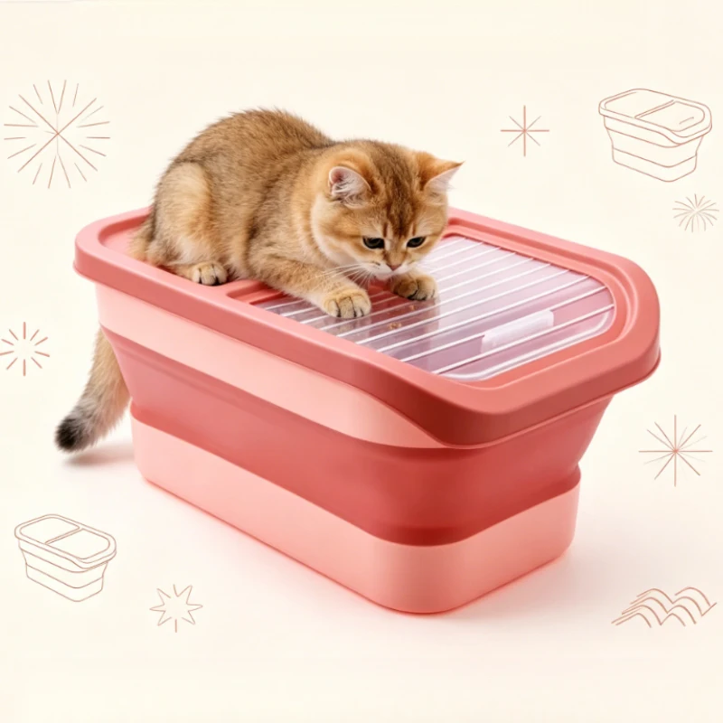 Container de Armazenamento de Ração para Gatos e Cães de 13LB, Caixa de Ração Seca com Tampas, Vedação Hermética, Caixas de Armazenamento de Grãos e Arroz para Cozinha