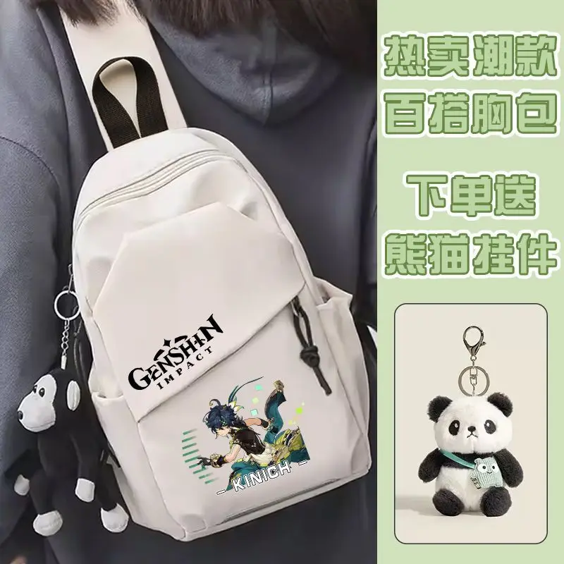 

Genshin Impact Single Shoulder For Men And Women 2025 New Casual Versatile Outdoor Travel Commuting Small Backpack Crossbody A