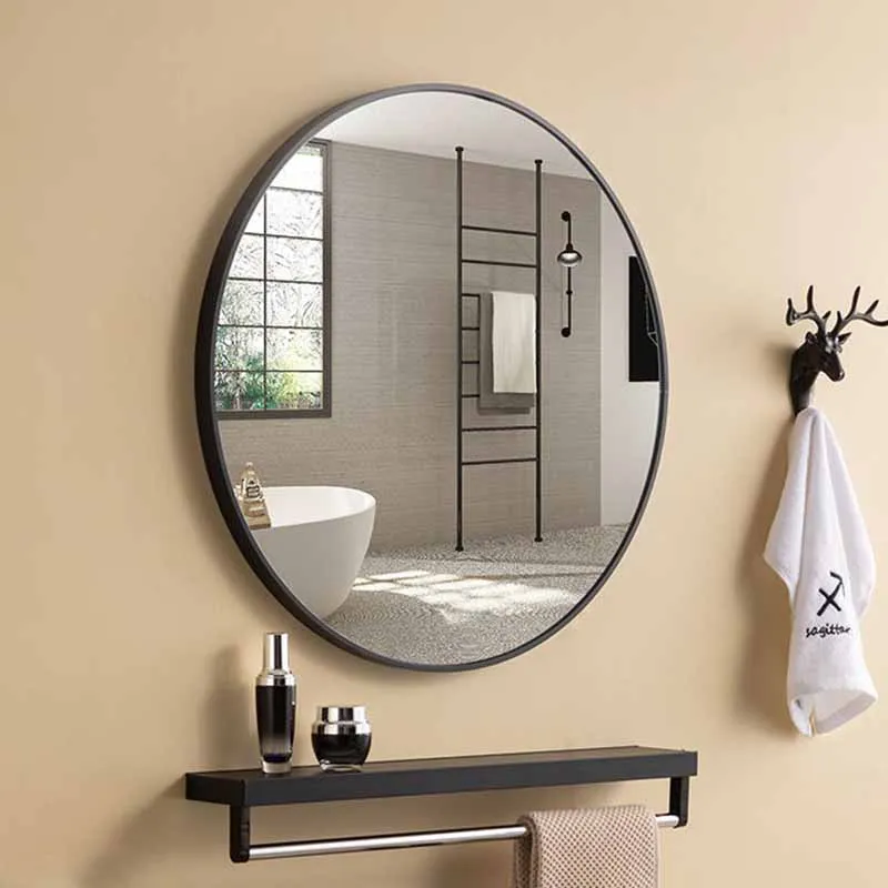 

Nordic Modern Mirror Light Bathroom Aesthetic Wall Mounted Hairdressing Mirror Makeup Square Espelhos Com Luzes Indoor Supplies