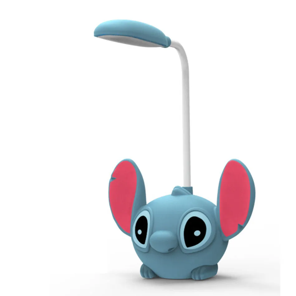 Stitch Anime Lamp Figure Stich Eye Led Night Light USB Charging with Pencil Sharpener Figure Model Kids Christmas Gift