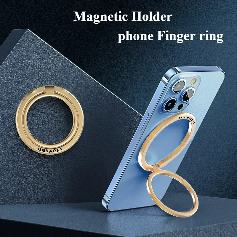 

Магнитный держатель для сотового телефона, магнитная подставка, кольцо на палец телефона для IPhone 12, 13, 14, 15, складной поворотный сильный магнит, поддержка