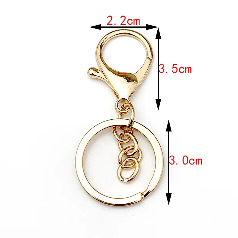 6/30Pcs Metall Große Karabinerverschluss Schlüssel Kette Trennung Ring Schlüssel Verschluss Lock Ring Hause DIY Tasche Spielzeug anhänger Zubehör Großhandel – Detail 2