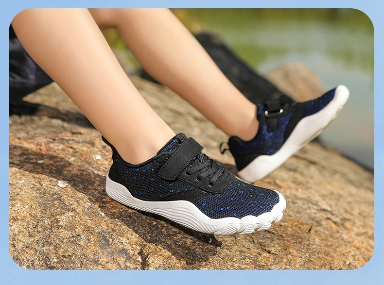 Kinder Barfußschuhe Jungen Mädchen Sneaker Aqua-Schuhe Natürliche Spreizschuhe Breite Zehenpartie Schnelltrocknende Wasserschuhe Strand- und Schwimmschuhe – Detail 8