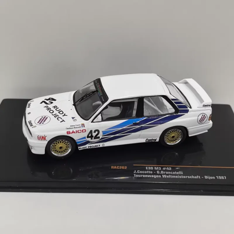 ixo-1-43スケール-e30-m3-1987-42合金製シミュレーションカーモデル-静態コレクション-装飾-ホリデーギフト-おもちゃ-記念品ギフト
