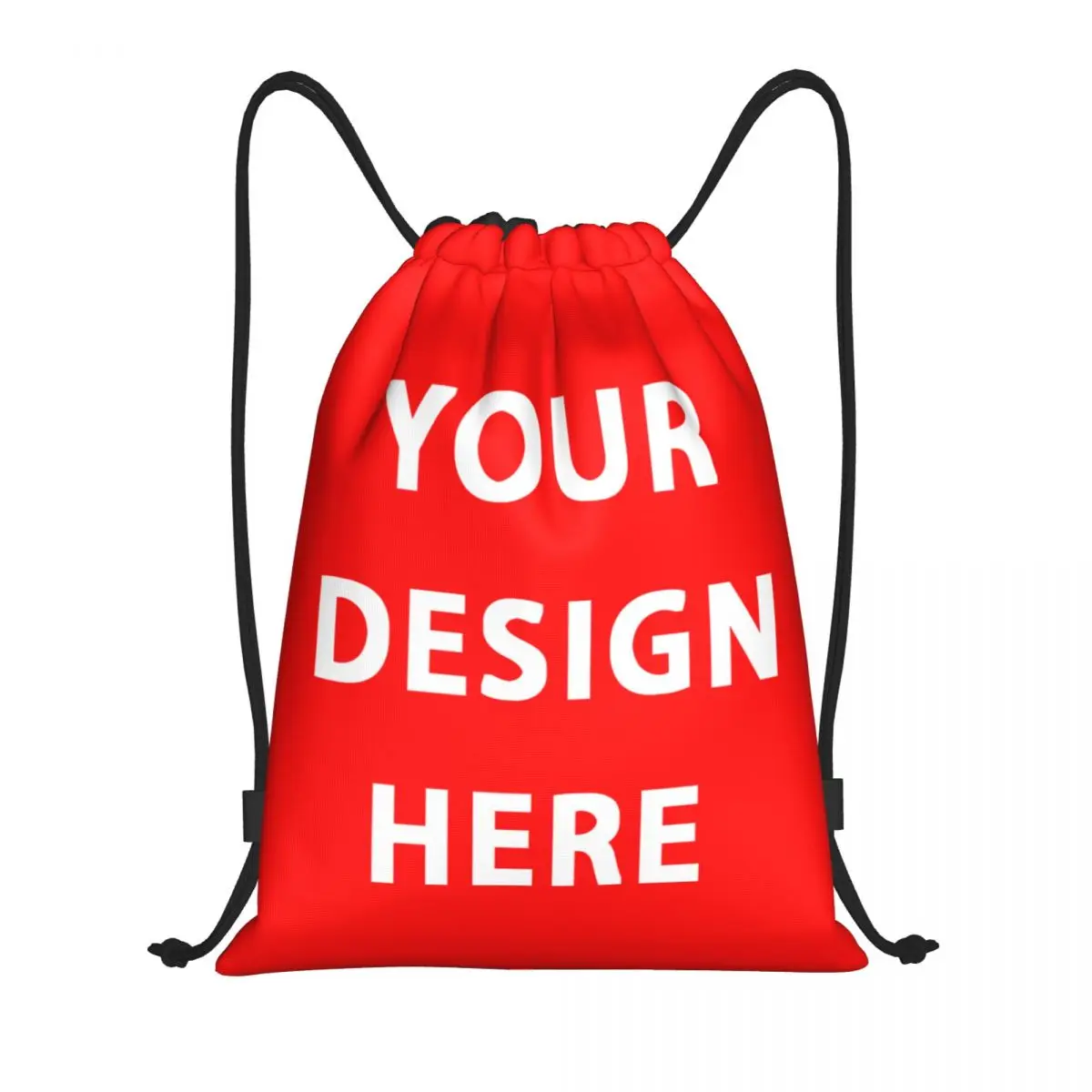 

Custom Your Design Here Drawstring Bag for Training Yoga Backpacks Custom Customize Logo Letter Print Sports Gym Sackpack