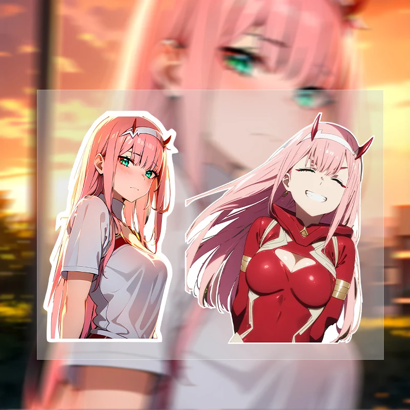 

Kawaii Cartoon DARLING In The FRANXX Zero Two Full Body Car Sticker Anime Camper Motorcycle Funny Trunk Decal
