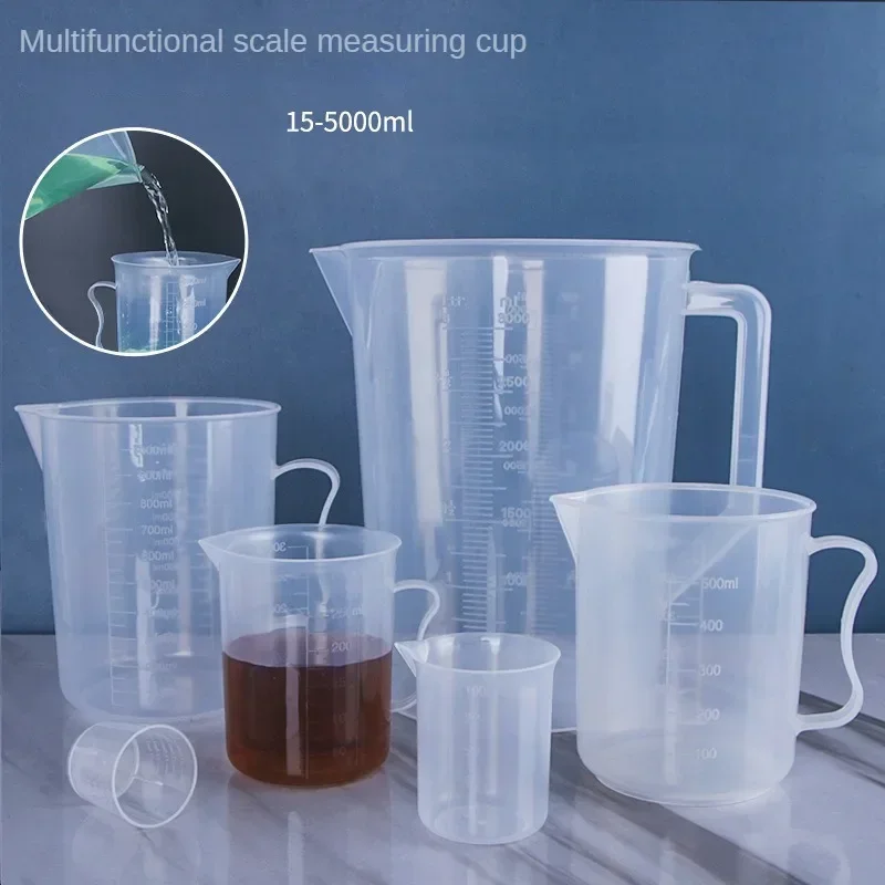 

250/500/1000ml Plastic Measuring Cups Premium Clear Scale Graduated Measuring Cup Pour Spout with Handle Laboratory Kitchen Tool