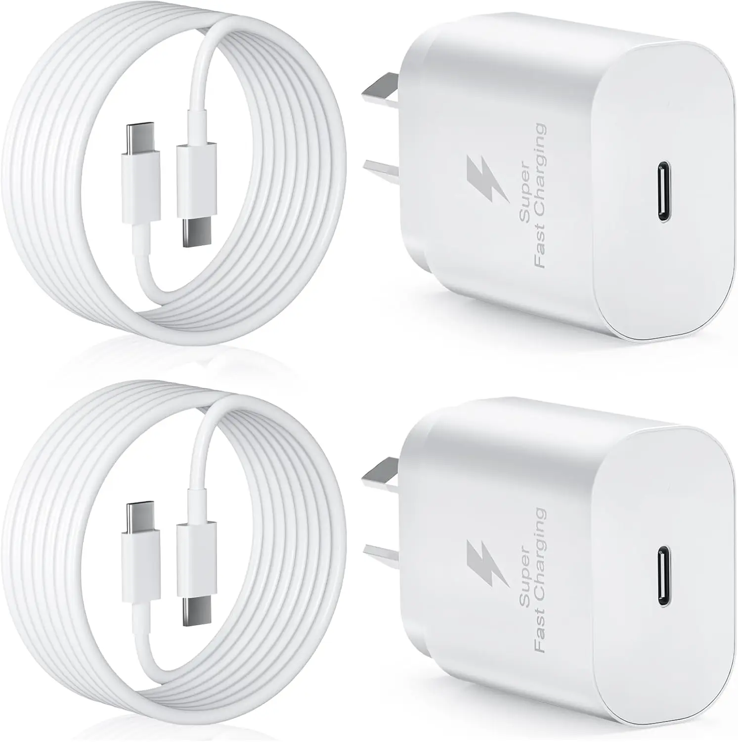 

Australian standard charger 25W USB C Wall Charger for Samsung with USB-C to C Cable, Type C Wall Adapter Compatible