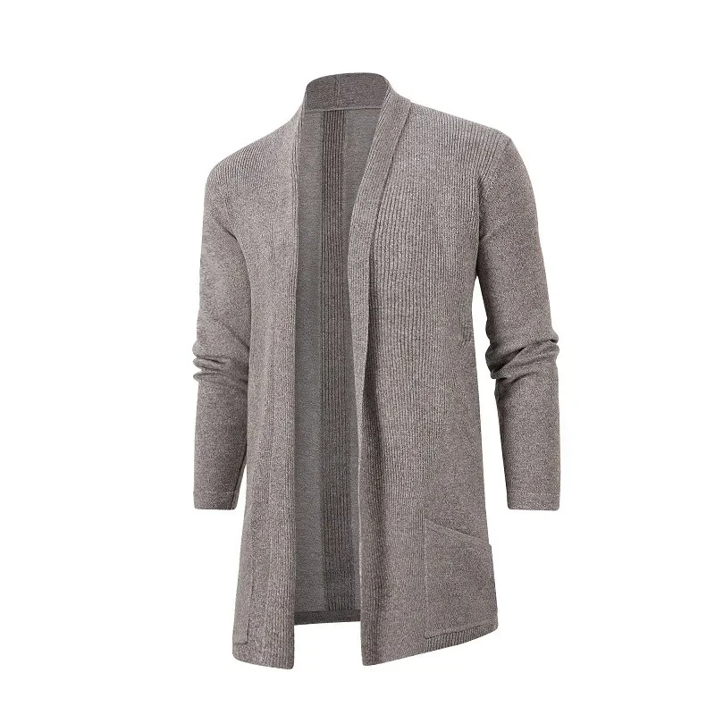 Men's Mid-Length Knitted Sweater Casual Slim Fit Cardigan Coat Large Size Korean Style Spring Autumn Season Outerwear Men's Mid-Length Knitted Sweater Casual Slim Fit Cardigan Coat Large Size Korean Style Spring Autumn Season Outerwear