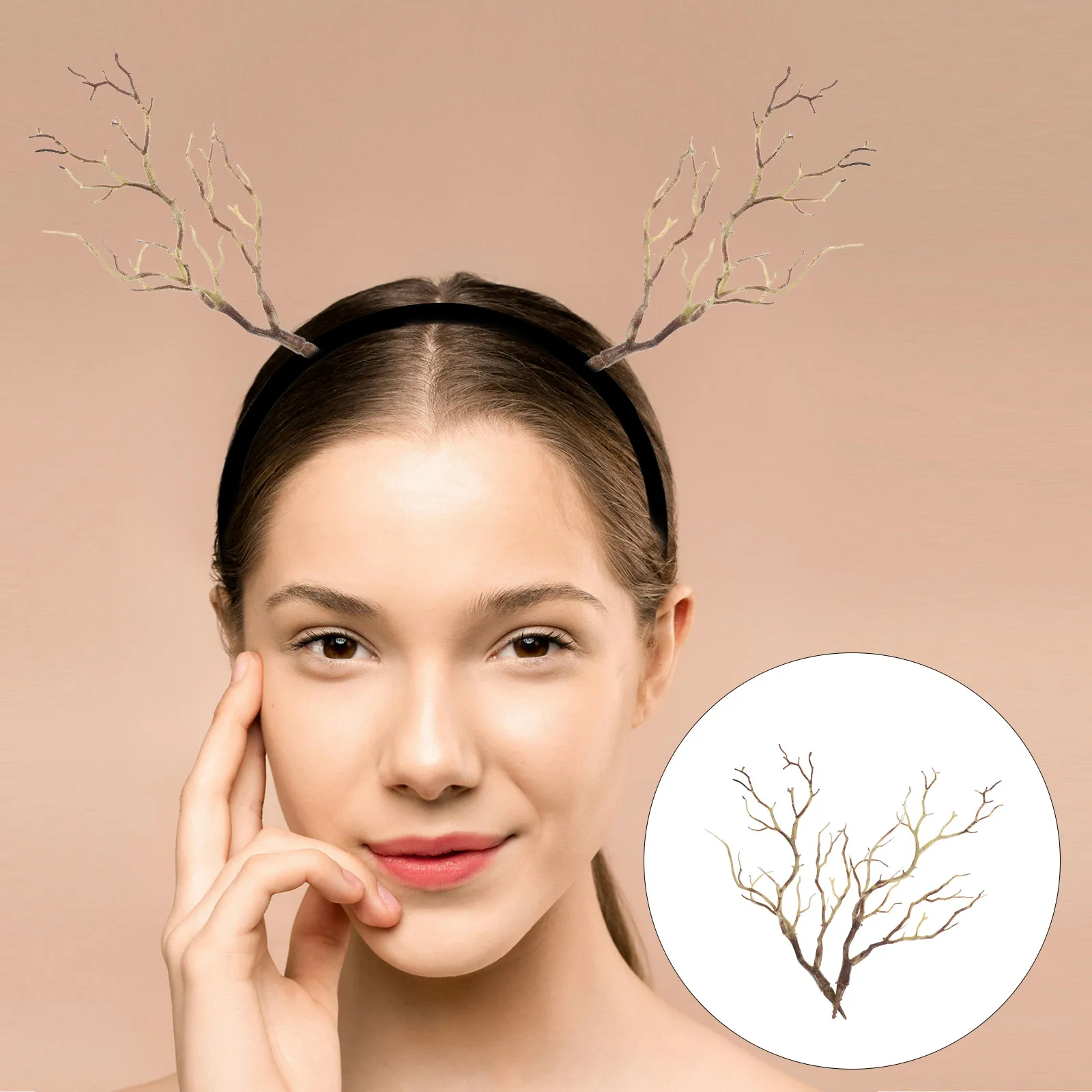 

2pcs Antler Branches Coral Twig Decor for Halloween Christmas DIY Crafts Headpiece Accessories Dried Tree Branches Plant Filling