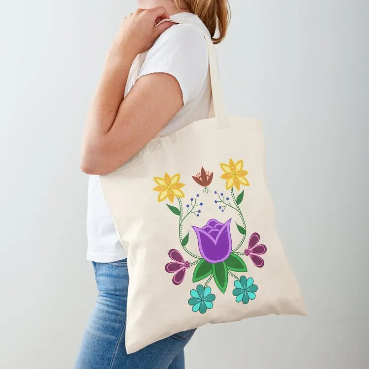 

Floral Tote Bag Shopper bag Custom bag tote screen sacs de shopping