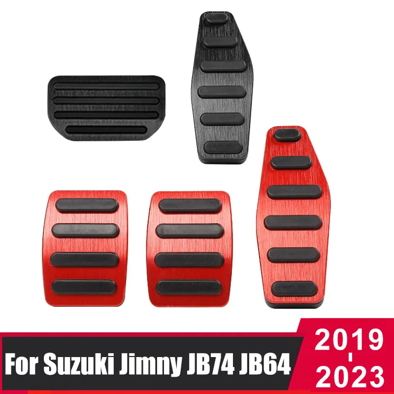 

Aluminum Car Accelerator Fuel Brake Clutch Foot Rest Pedals Cover Pad For Suzuki Jimny JB74 JB64 2019-2021 2022 2023 Accessories