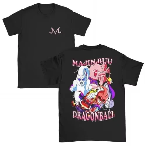 

Мужская футболка Dragon Ball Kawaii Majin Buu Summer Fitness Ball Z Фитнес Аниме Хлопок Пара косплей