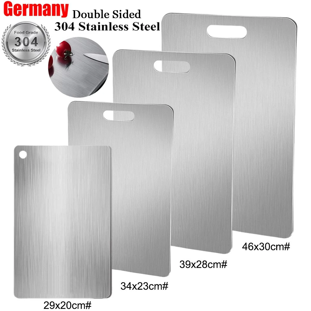 

316 Stainless Steel Panel Thickened Double Sided Cutting Board Household Kneading Dough Cut Vegetables and Meat Chopping Board