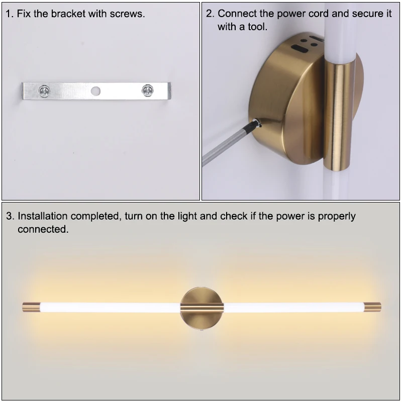 Minimalist Indoor LED Acrylic Strip Wall Lamp 60/80/100/120cm Gold Living Room Bedroom Corridor Assembly Lighting Wall Lamp