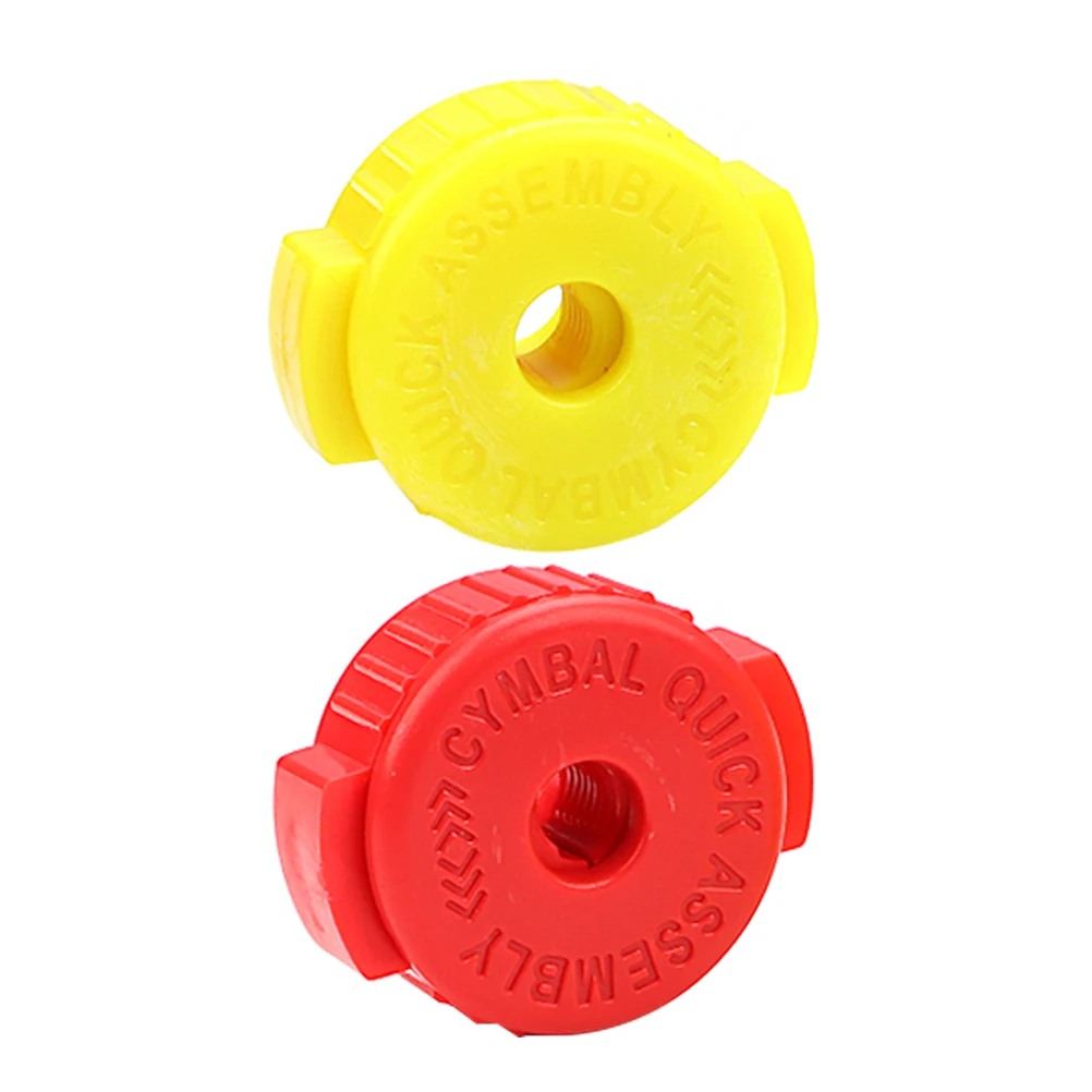 

2Pcs Cymbal Fixing Nuts for Drum Kit Accessories Durable Quick Assembly Release WC87 Red Yellow Universal Installation