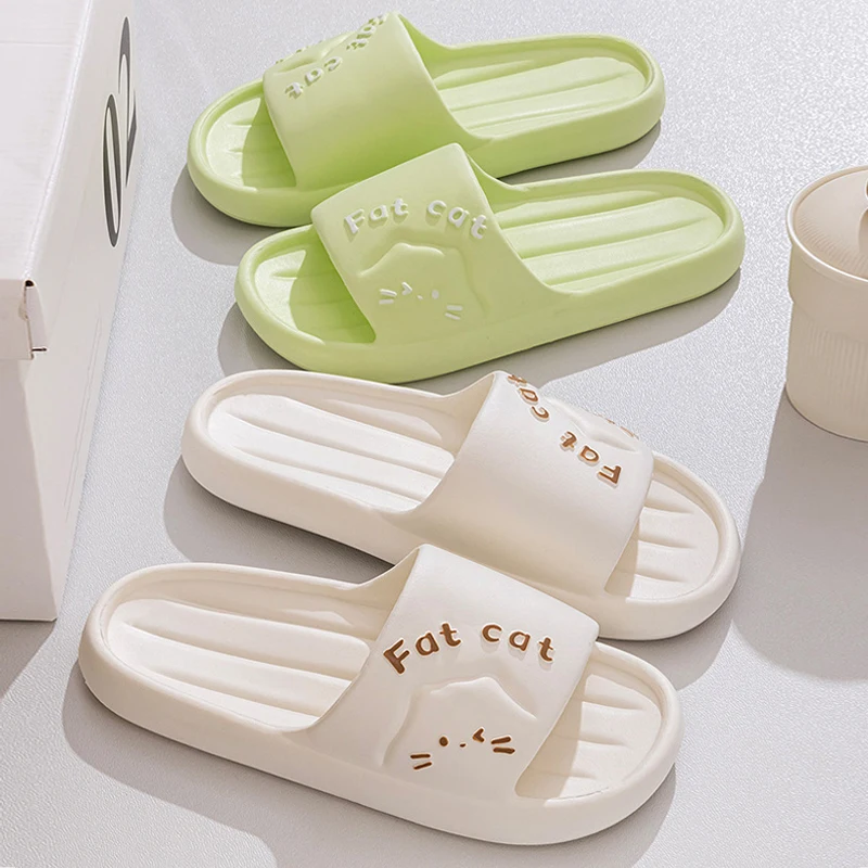 

Летние домашние тапочки, женские легкие тапочки из ЭВА на плоской подошве для ванной комнаты, мужские парные домашние шлепанцы, пляжная обувь