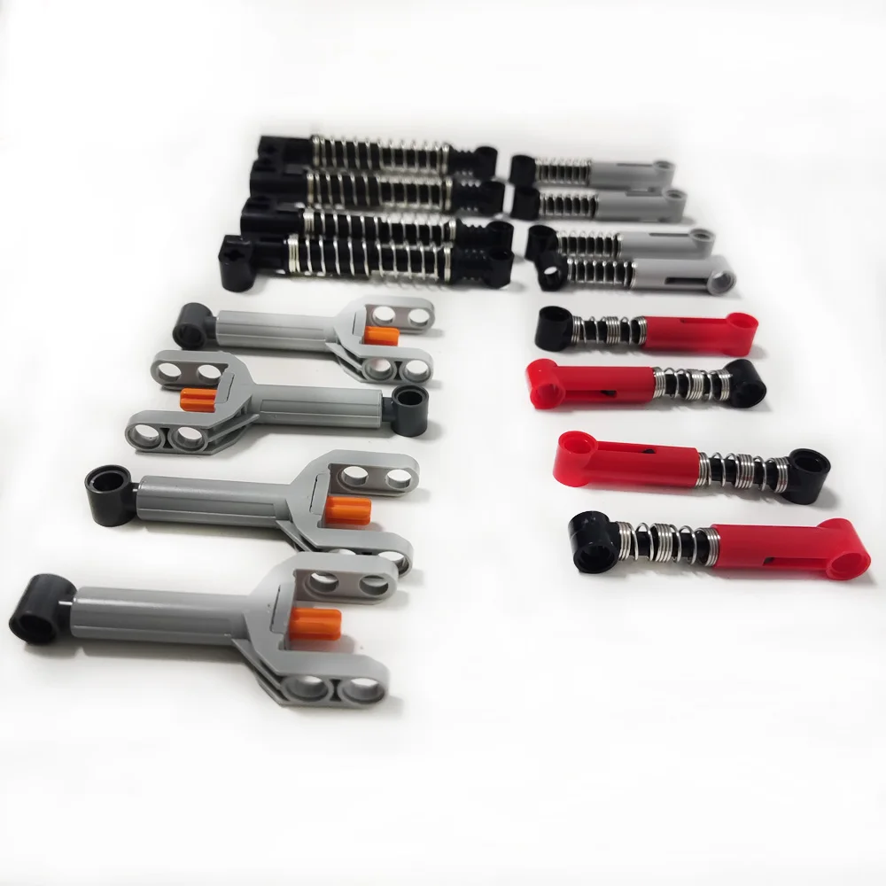 Zaawansowane technologicznie części cegieł Miękki/twardy amortyzator Mały miotacz Siłowniki liniowe Popychacz 9,5L Ramię amortyzatora 92693 MOC Klocki konstrukcyjne