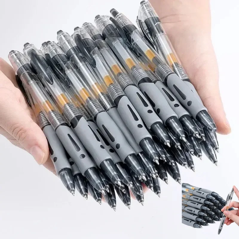 

6/30pcs Retractable Gel Pens Set Black/Red/Blue Ink Ballpoint for Writing Refills Office Accessories School Supplies Stationery