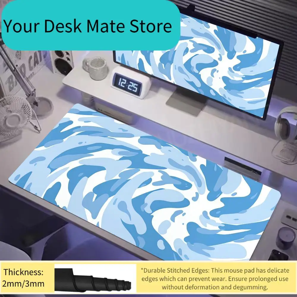 Art Vortex Texture Mauspad, Computer-Laptop-Tastaturunterlage, Büro, große Schreibtischunterlage, Gaming-Mauspad, rutschfestes Gummi-Kissen, 900 x 400