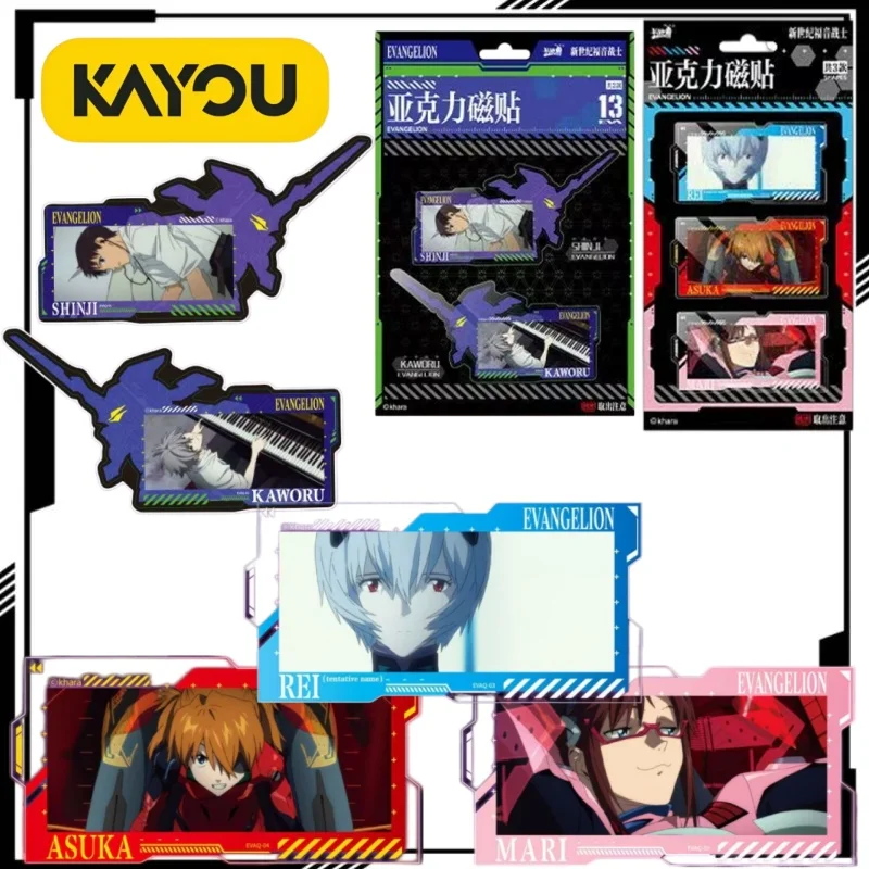 Imán Oficial para Refrigerador de Neon Genesis Evangelion de KAYOU, Imán Acrílico de Neon Genesis Evangelion, Mercancía de Anime