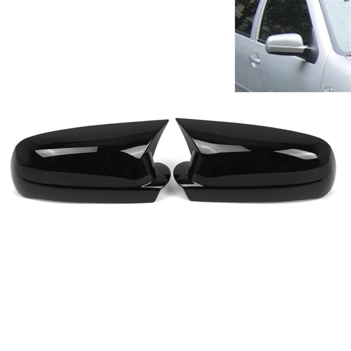 1Pair Side Mirror Cover Ox Horn Shell 3B0857537B 3B0857538B for VW Golf 4 Bora MK4 Passat B5 2001-2005 Mirror Trim Cap