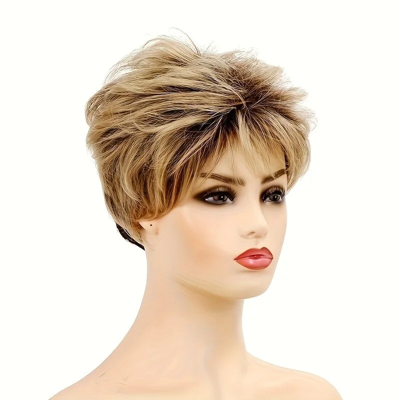 Blonde Pixie Cut Synthetic Hair for Cosplay and Daily Wear Short Style Wig