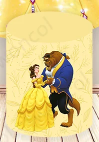 Schönheit und das Biest Belle Runde Hintergrund Prinzessin Geburtstag Hintergrund Schönheit und das Biest Belle Zylinder Abdeckung Geburtstag Dekor