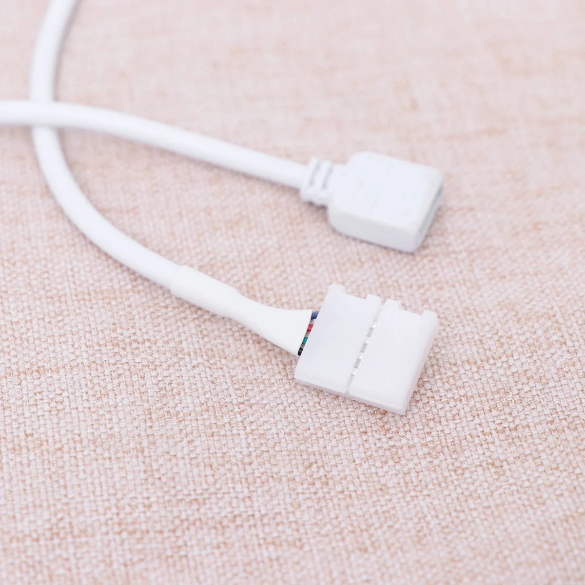 

2pcs Pin Connector For Led Strip Cable Extension Easy Connect Rgb Light Bar, No Welding Required, Diy Decorative Lighting Kit